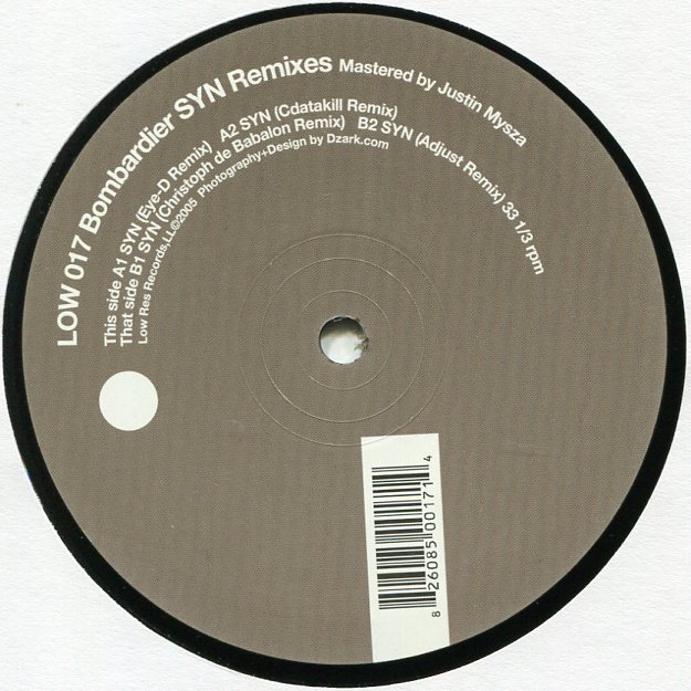 Bombardier: Syn (Rmx's by Eye-D, Christoph de Babalon, CDatakill
