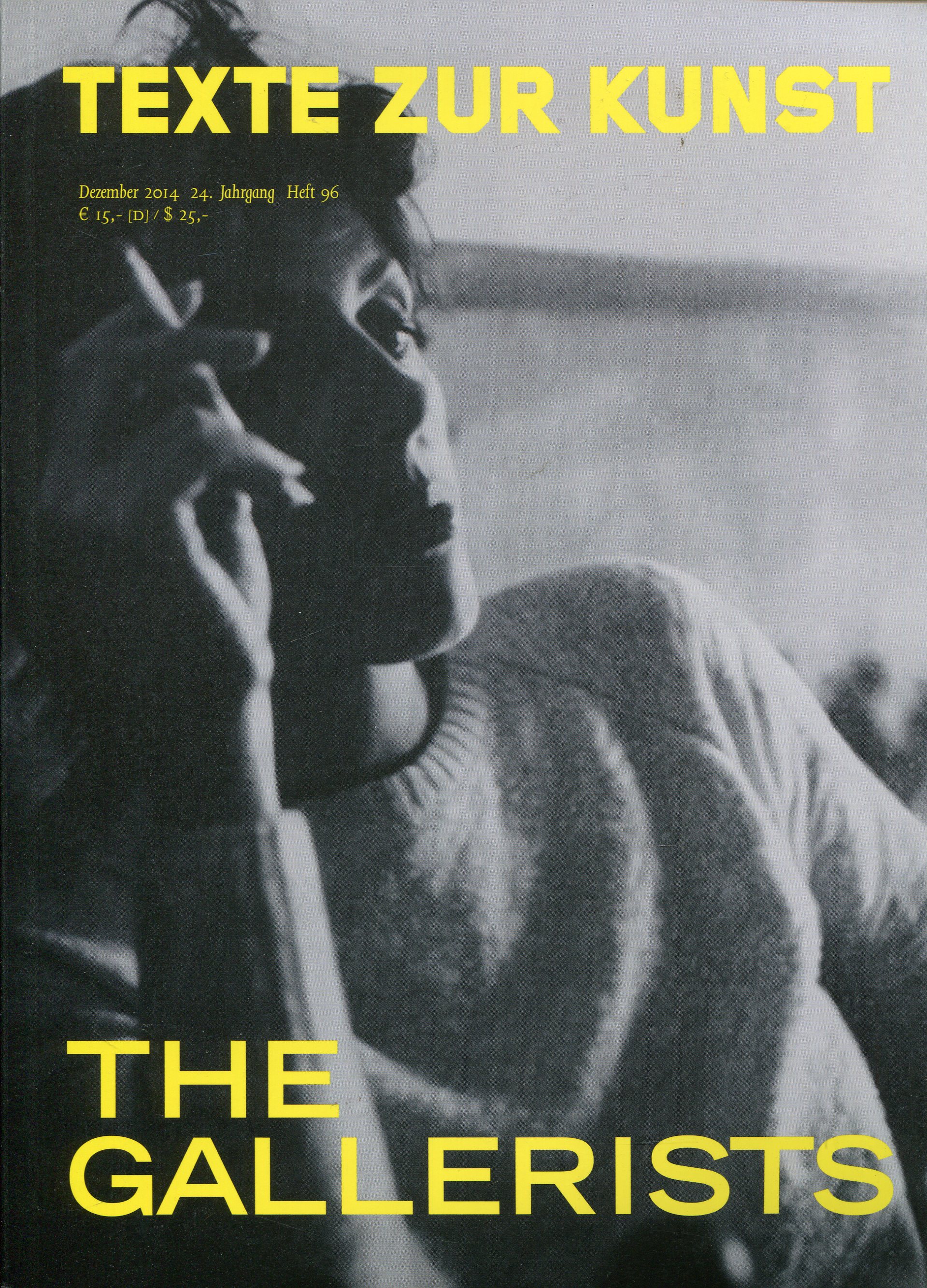 Texte zur Kunst 96 - The Gallerists
