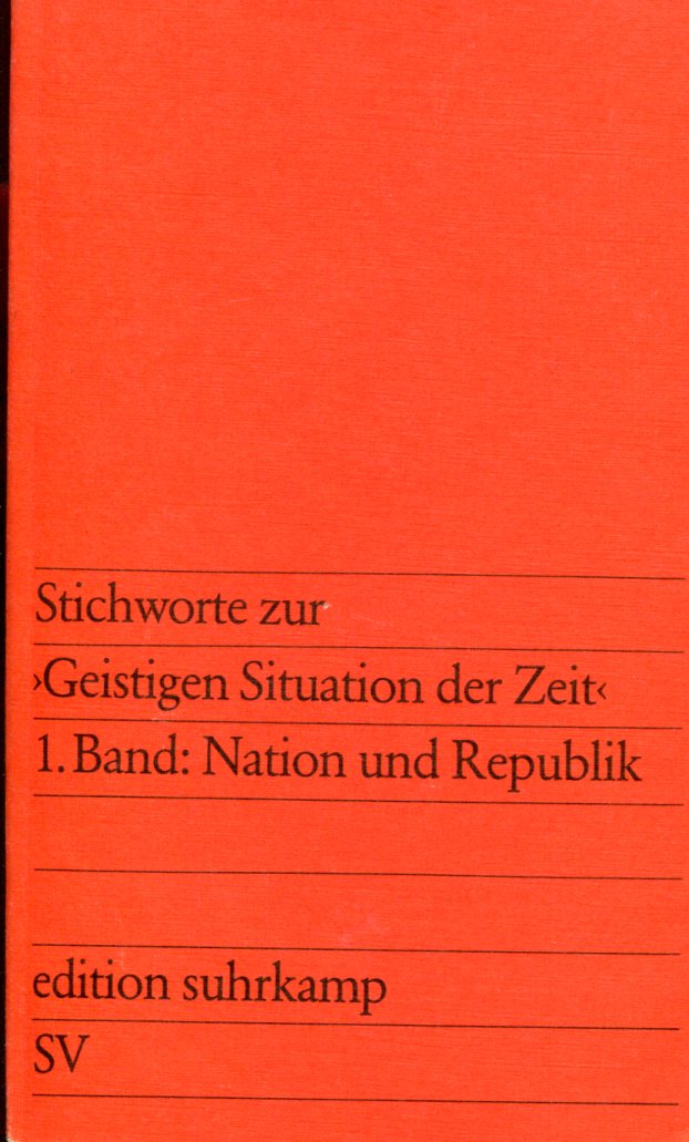 0ee2db7efc037396ff3780a7f1133a6f Jürgen Habermas (Hg.): Stichworte zur 'Geistigen Situation der Zeit' - 2 Bände