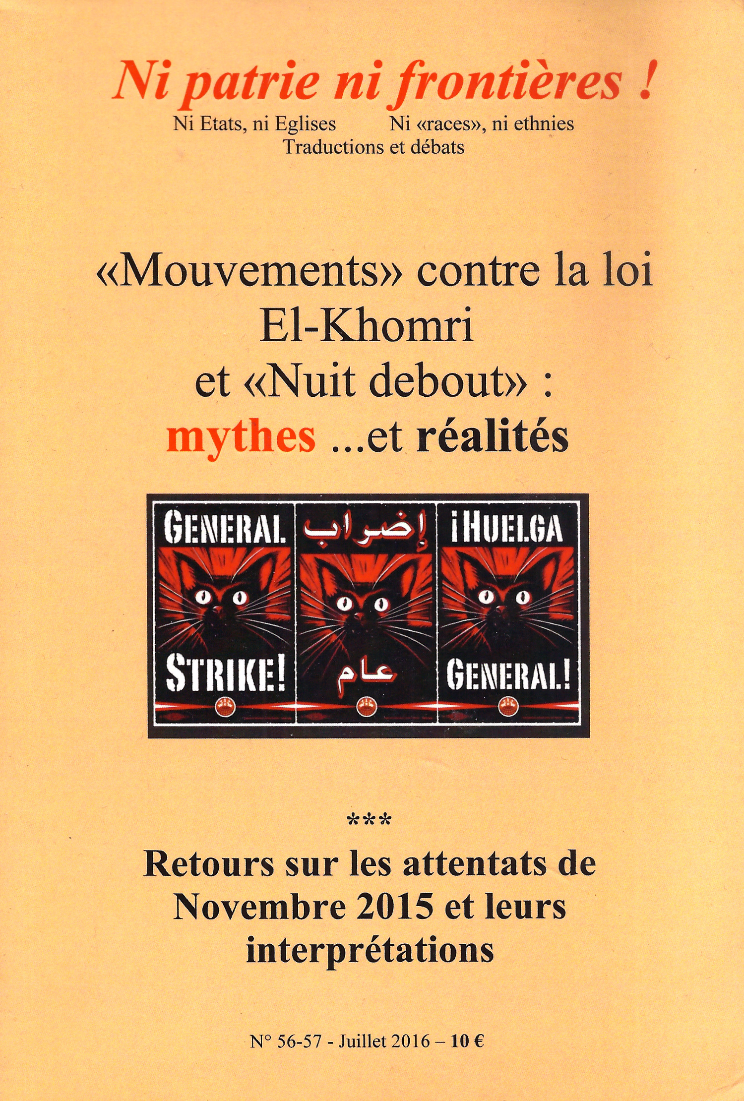 NPNF56-57-1 Ni patrie ni frontières! N° 56-57: "Movements" contre la loi El-Khomri - mythes ...et réalités