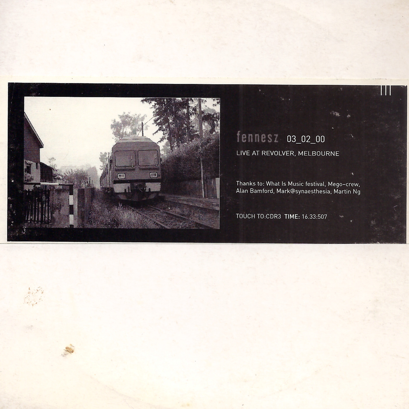 Fennesz: Live At Revolver, Melbourne 03_02_00