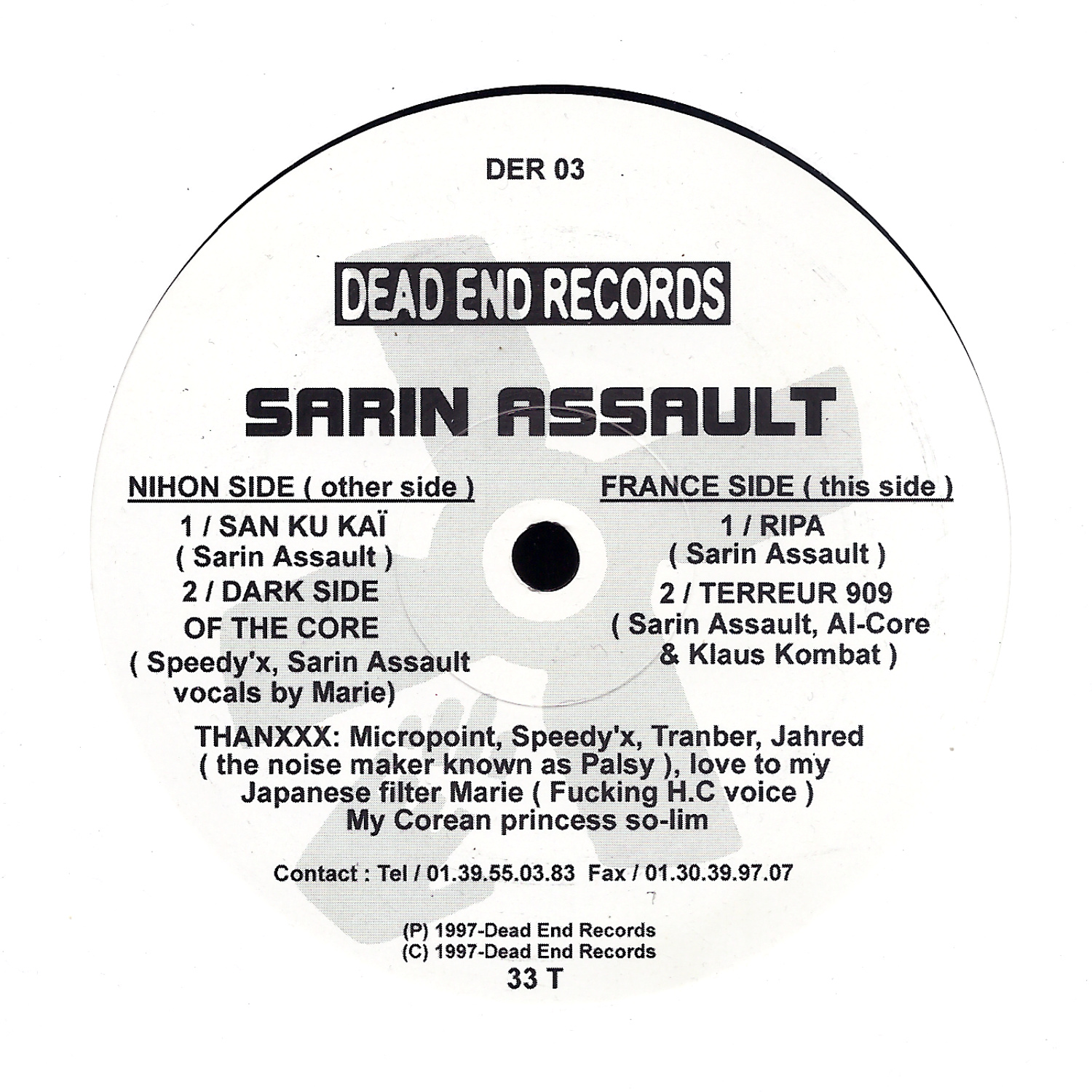 DER03-label Sarin Assault: Sarin Assault EP