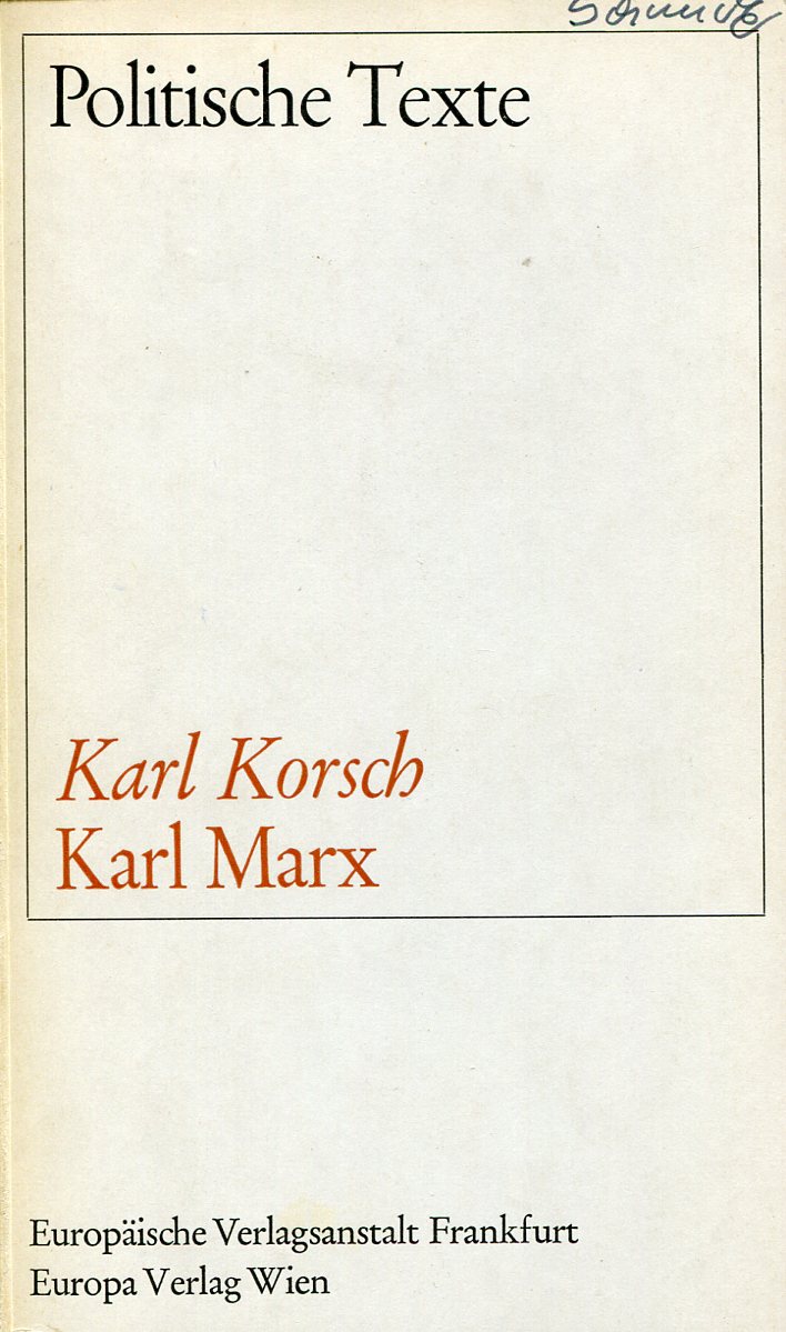 Karl Korsch: Karl Marx