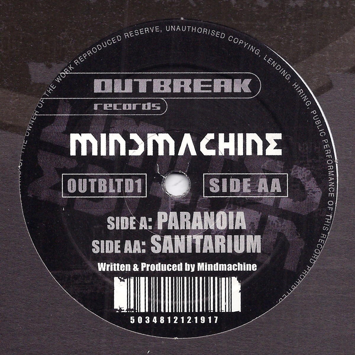 OUTBLTD1 Mindmachine: Paranoia / Sanitarium