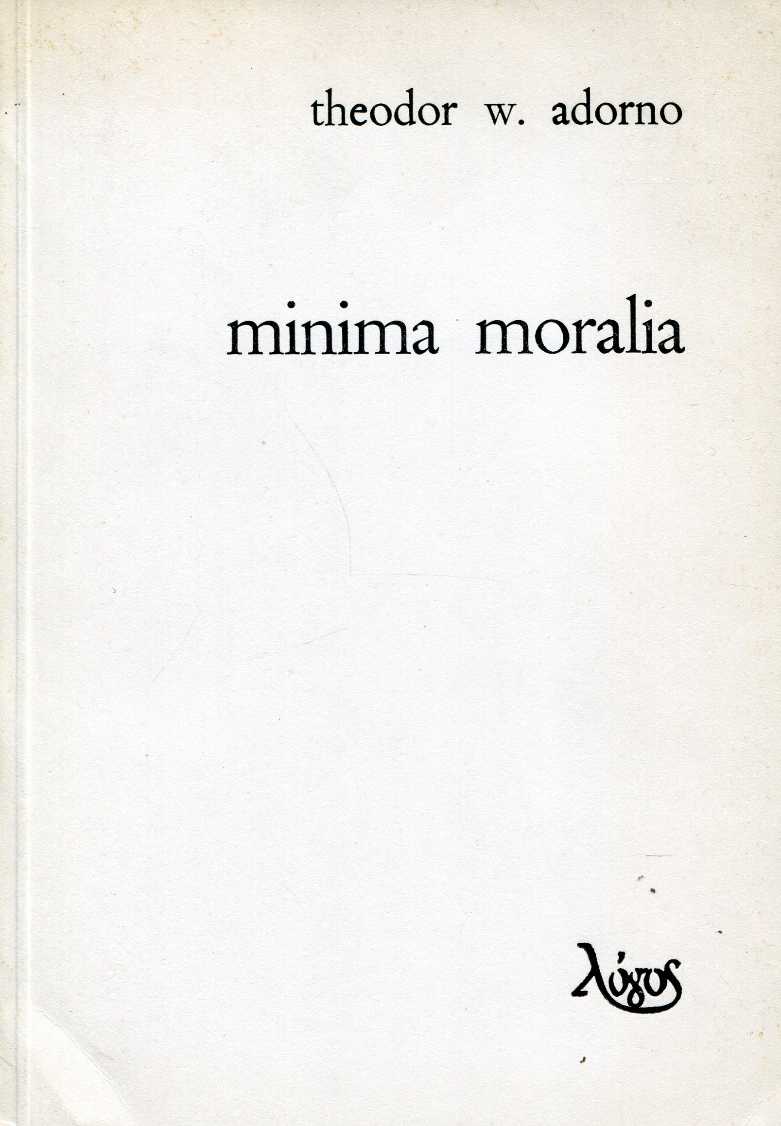 Theodor W. Adorno: Minimal Moralia (bosanski)