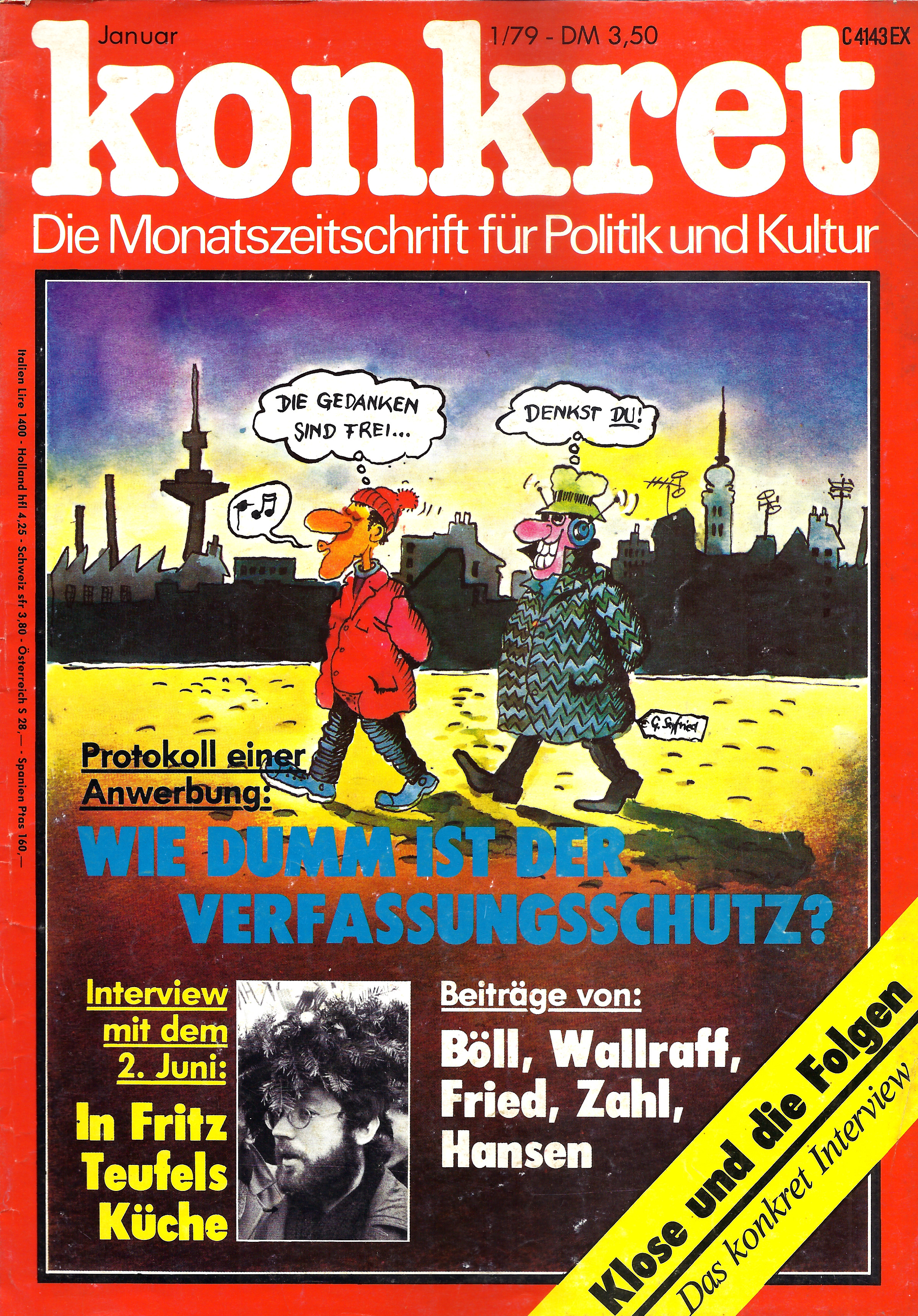 konkret_1979-01 konkret - die Monatszeitschrift für Politik und Kultur. Jahrgang 1979 komplett