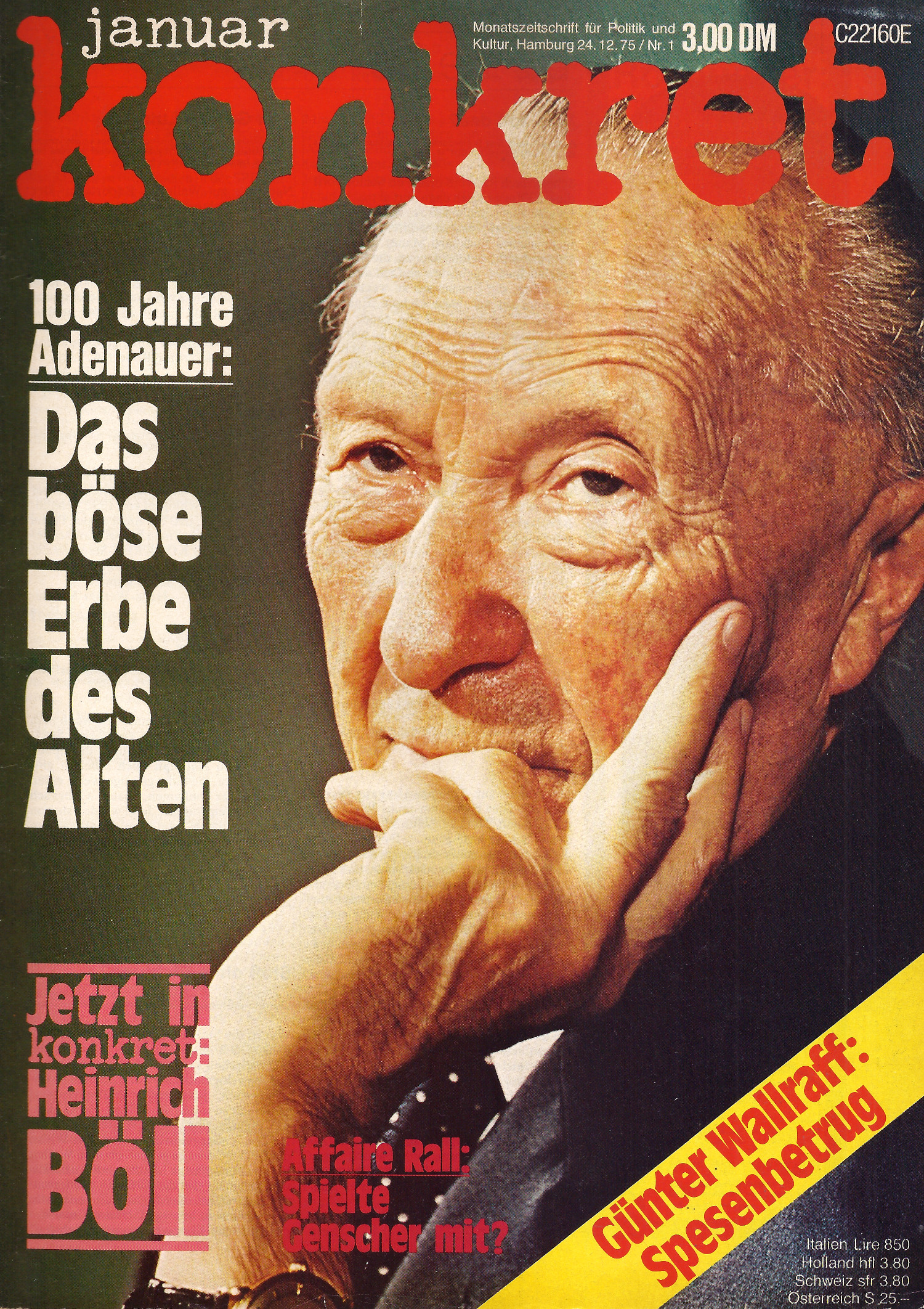 konkret_01-1976 konkret - die Monatszeitschrift für Politik und Kultur. Jahrgang 1976 komplett