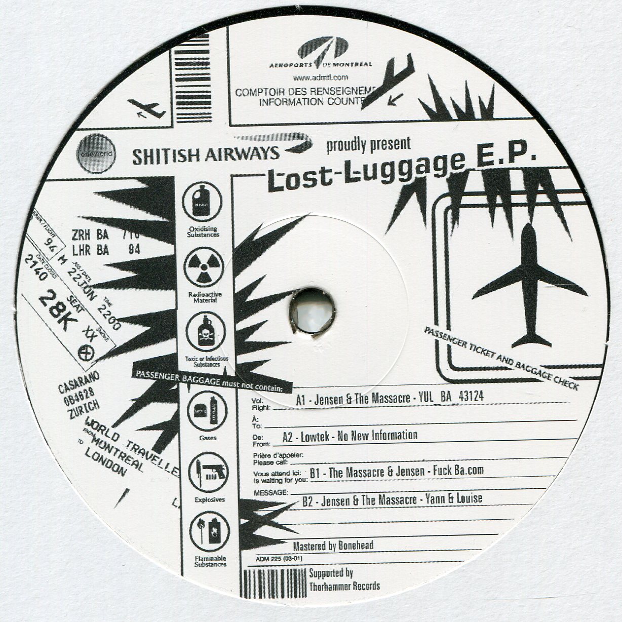 TNIADV001 Lowtek/Jensen/The Massacre: The Lost Luggage E.P.