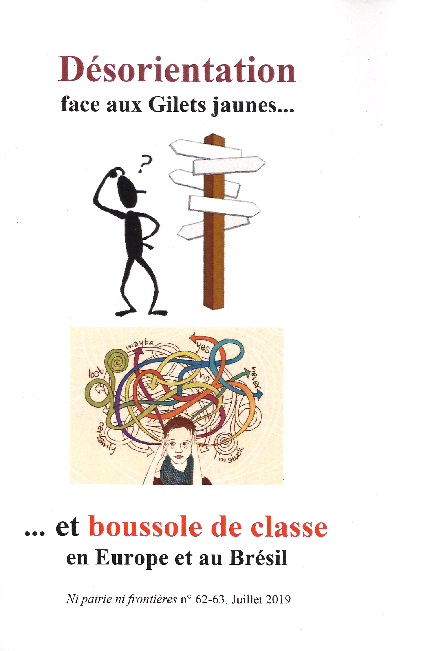 NPNF62-63-1 Ni patrie ni frontières! n° 62-63: Désorientation face aux GIlets jaunes ... et boussole de classe e