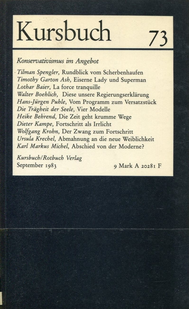 Kursbuch 73 - Konservativismus im Angebot