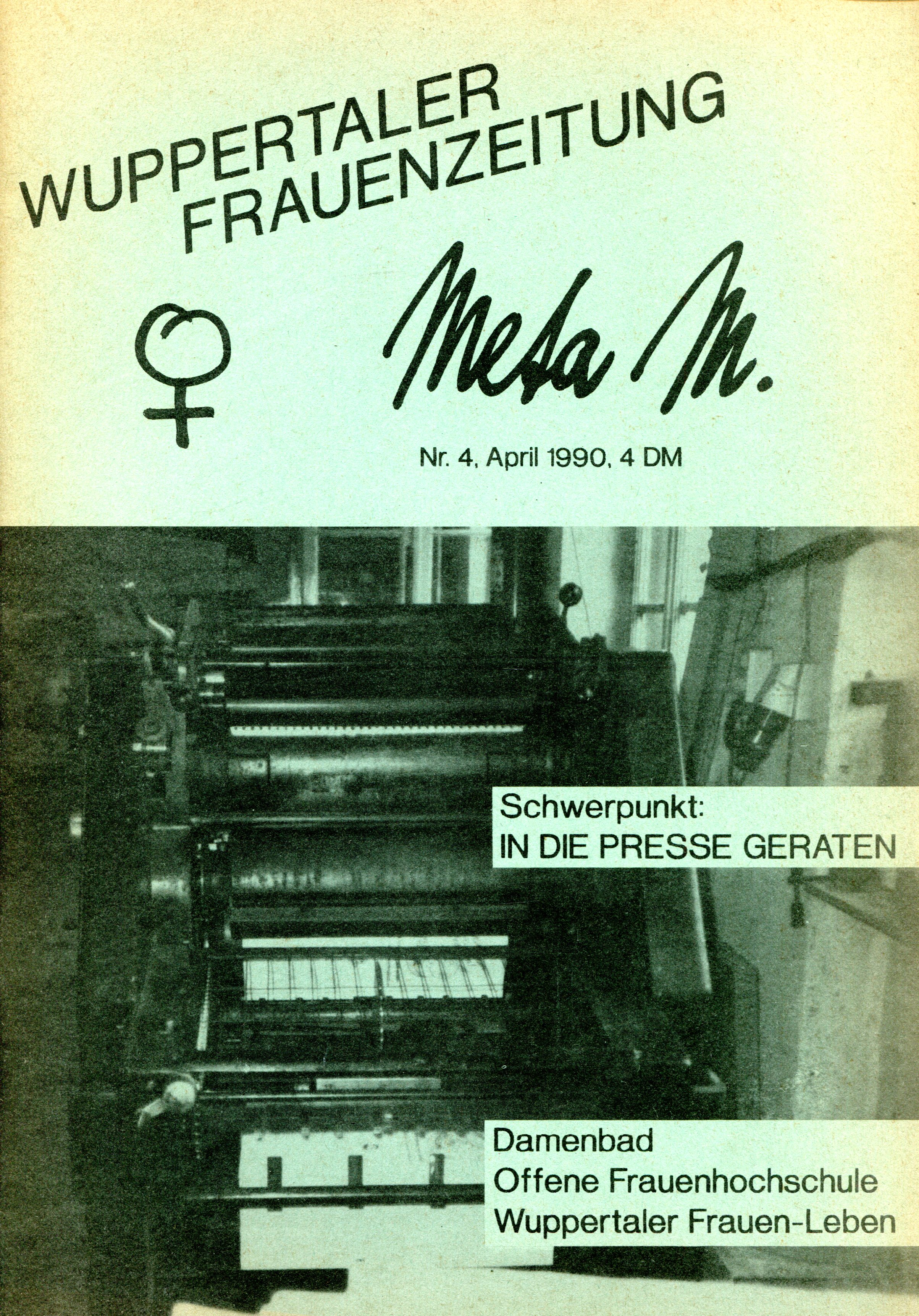 Wuppertaler Frauenzeitung Jg.1, Ausg. 2, Sept. 1989