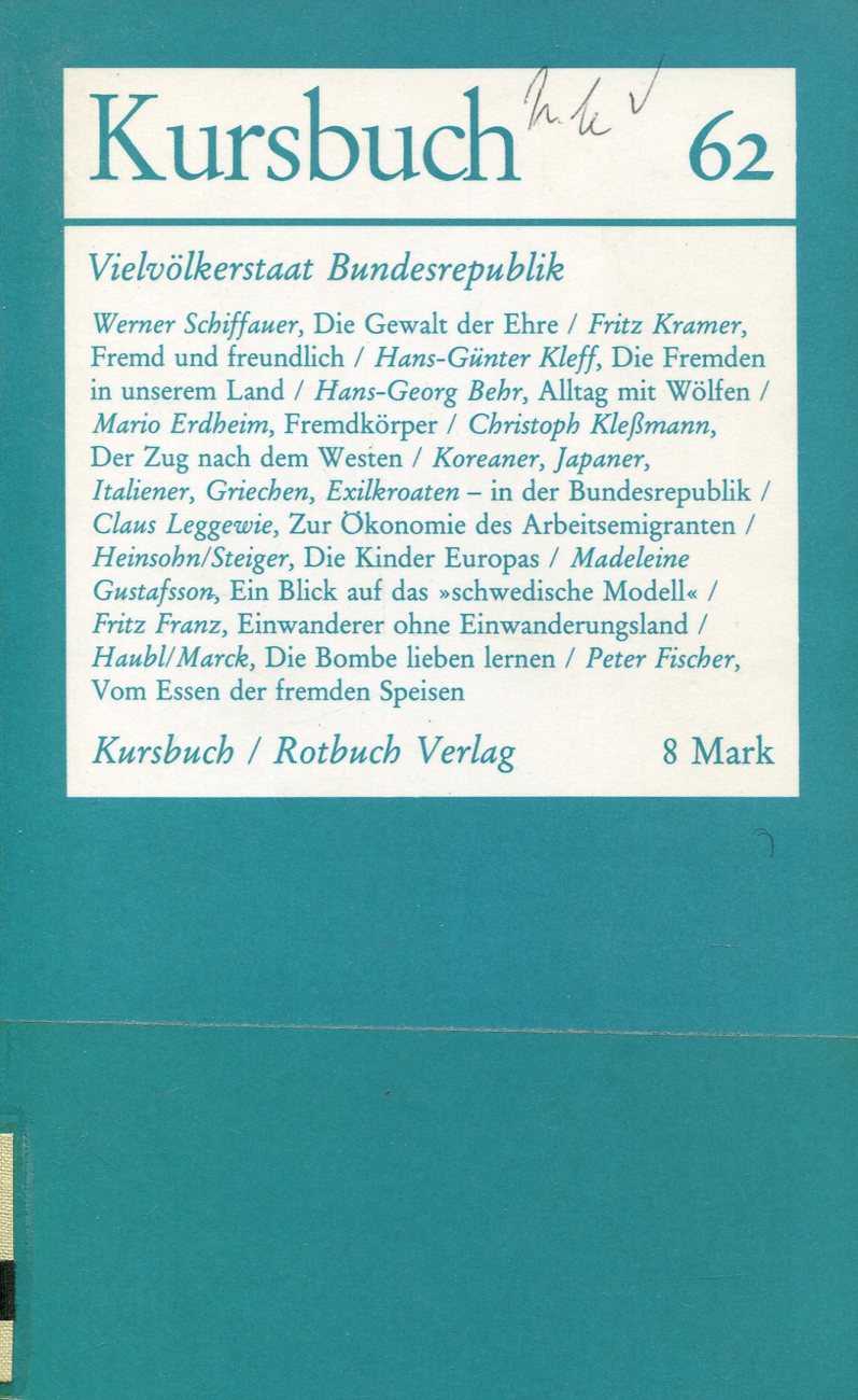 Kursbuch 62 - Vielvölkerstaat Bundesrepublik