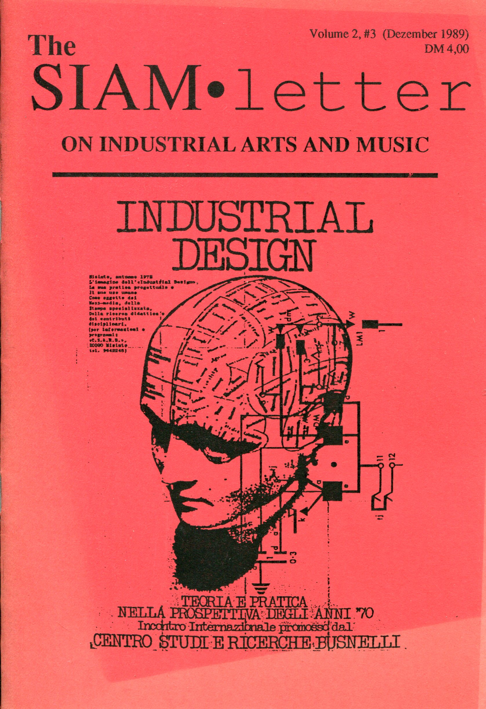 SIAMletter2-003 The SIAM letter on Industrial Arts and Music, Volume 2,#3 (Dezember 1989)