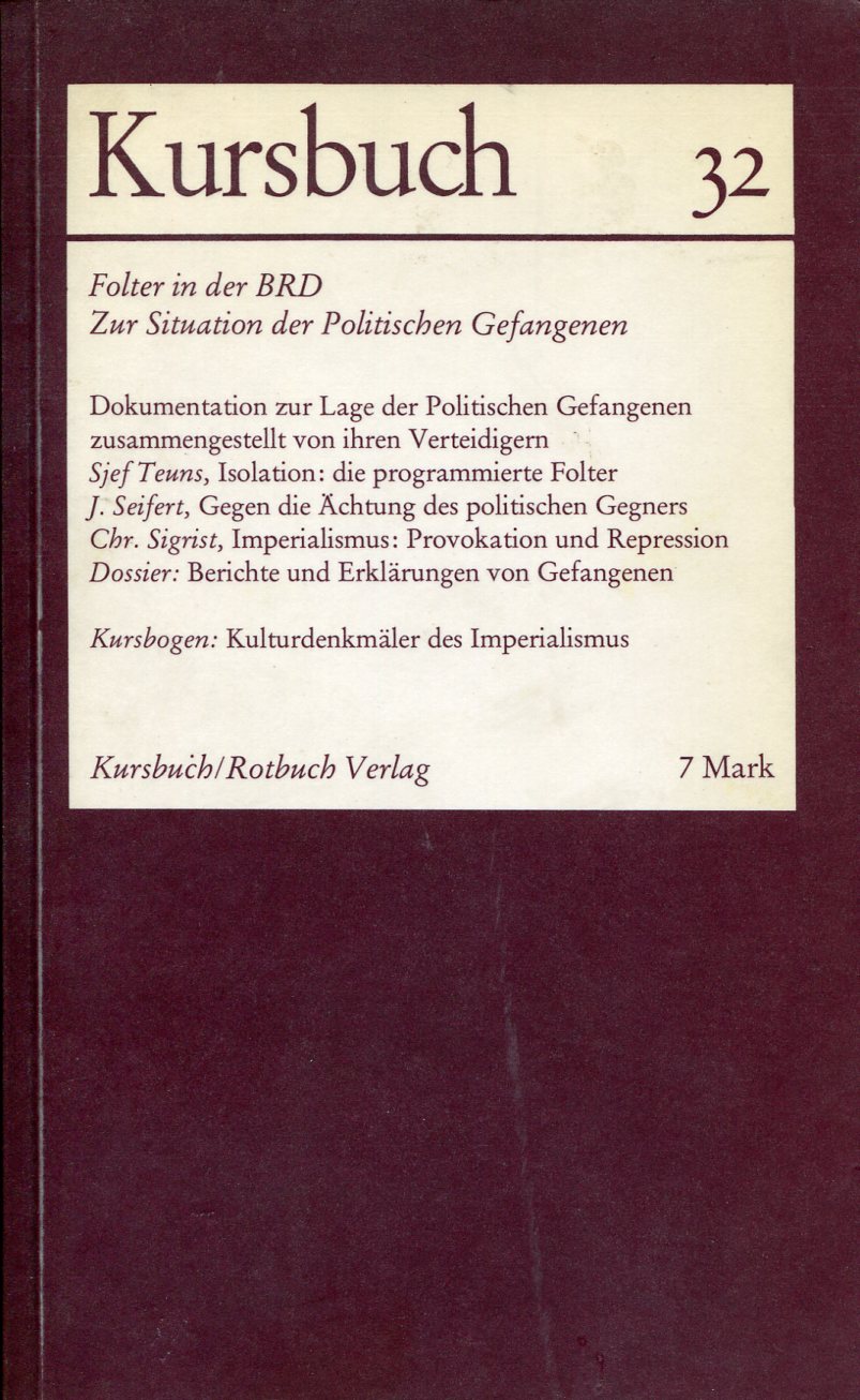 Kursbuch 32 - Folter in der BRD