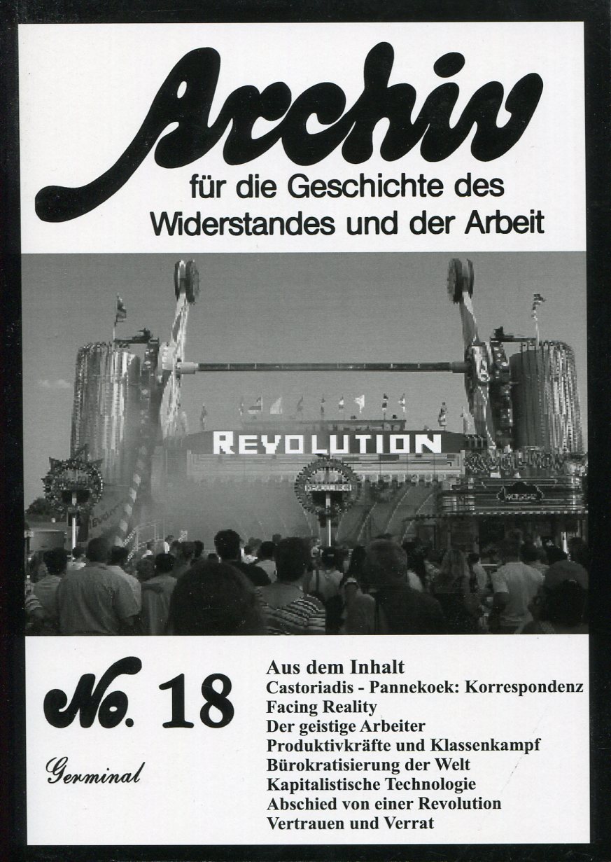Archiv für die Geschichte des Widerstands und der Arbeit No.18