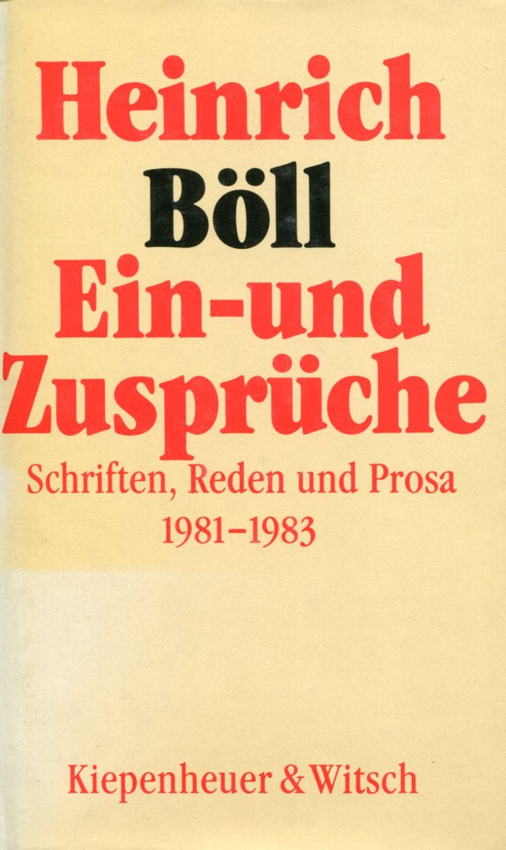 BollEinZu001 Heinrich Böll: Ein- und Zusprüche