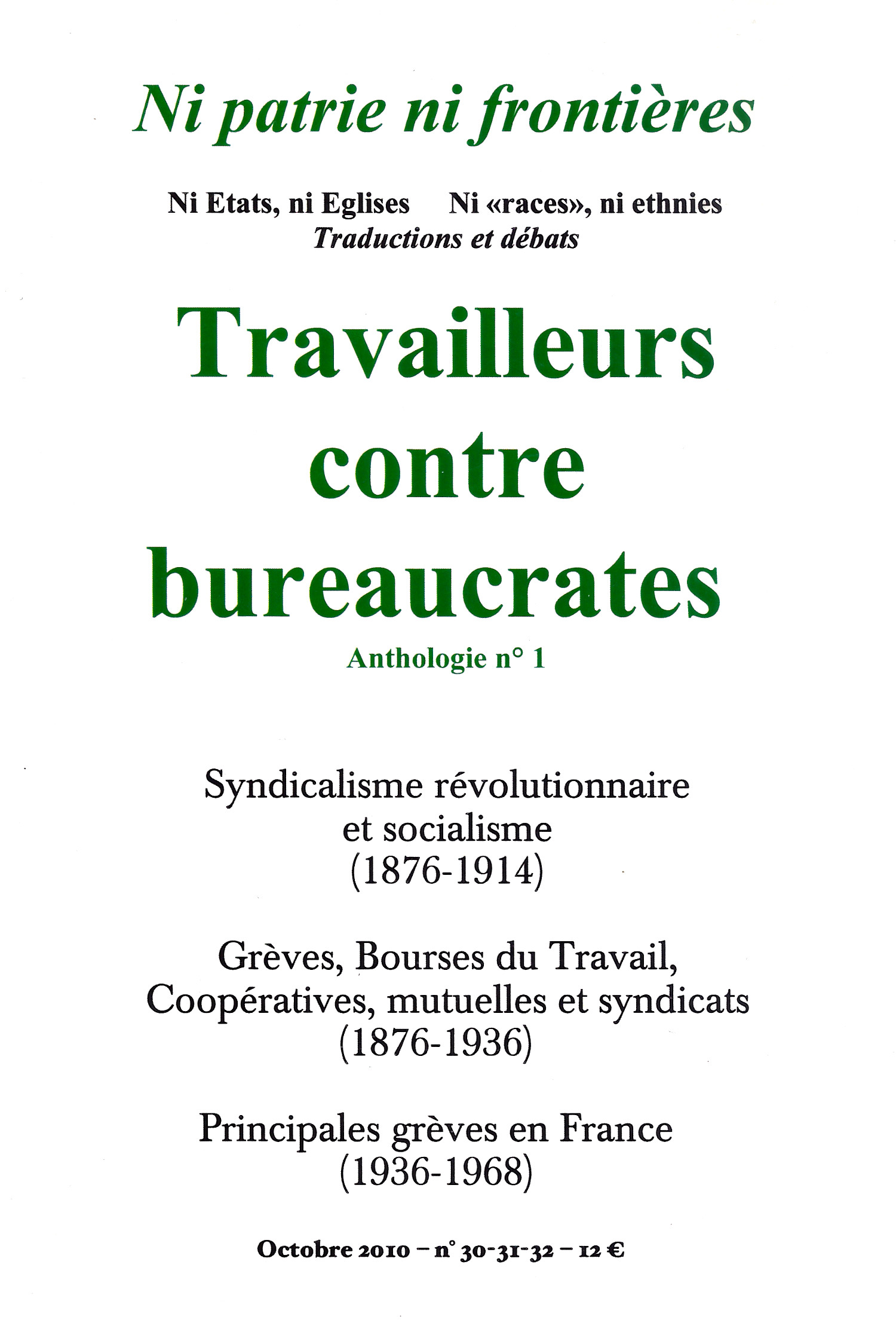 NPNF30-32-1 Ni patrie ni frontières N° 30-31-32: Travailleurs contre bureaucrates